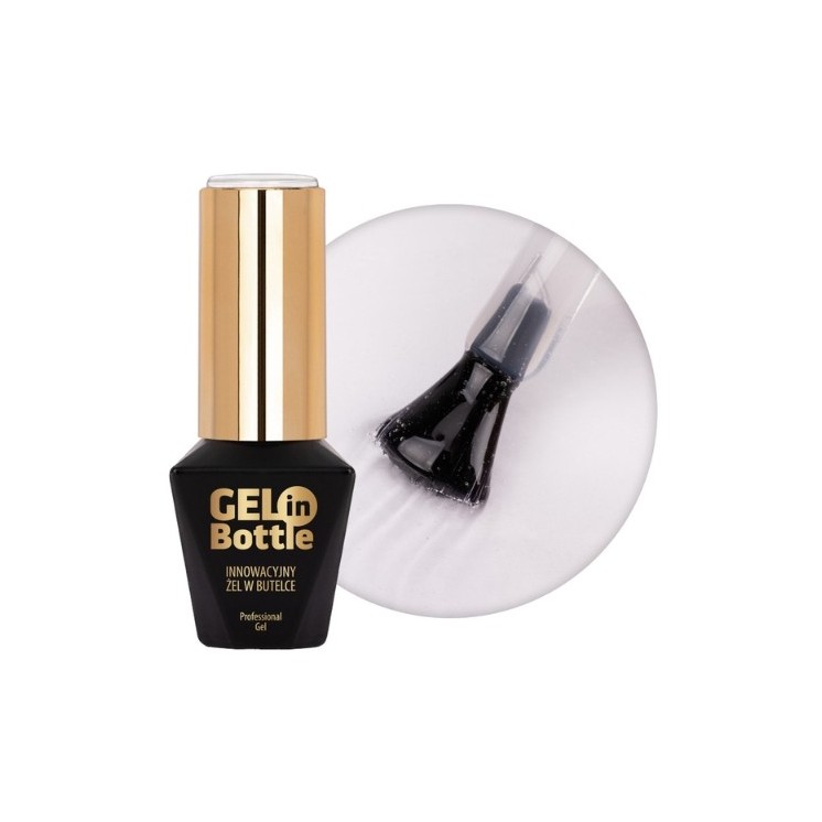 MollyLac Gel in bottle Nagelgel in der Flasche mit einem Clear Multifunktionspinsel 10 g