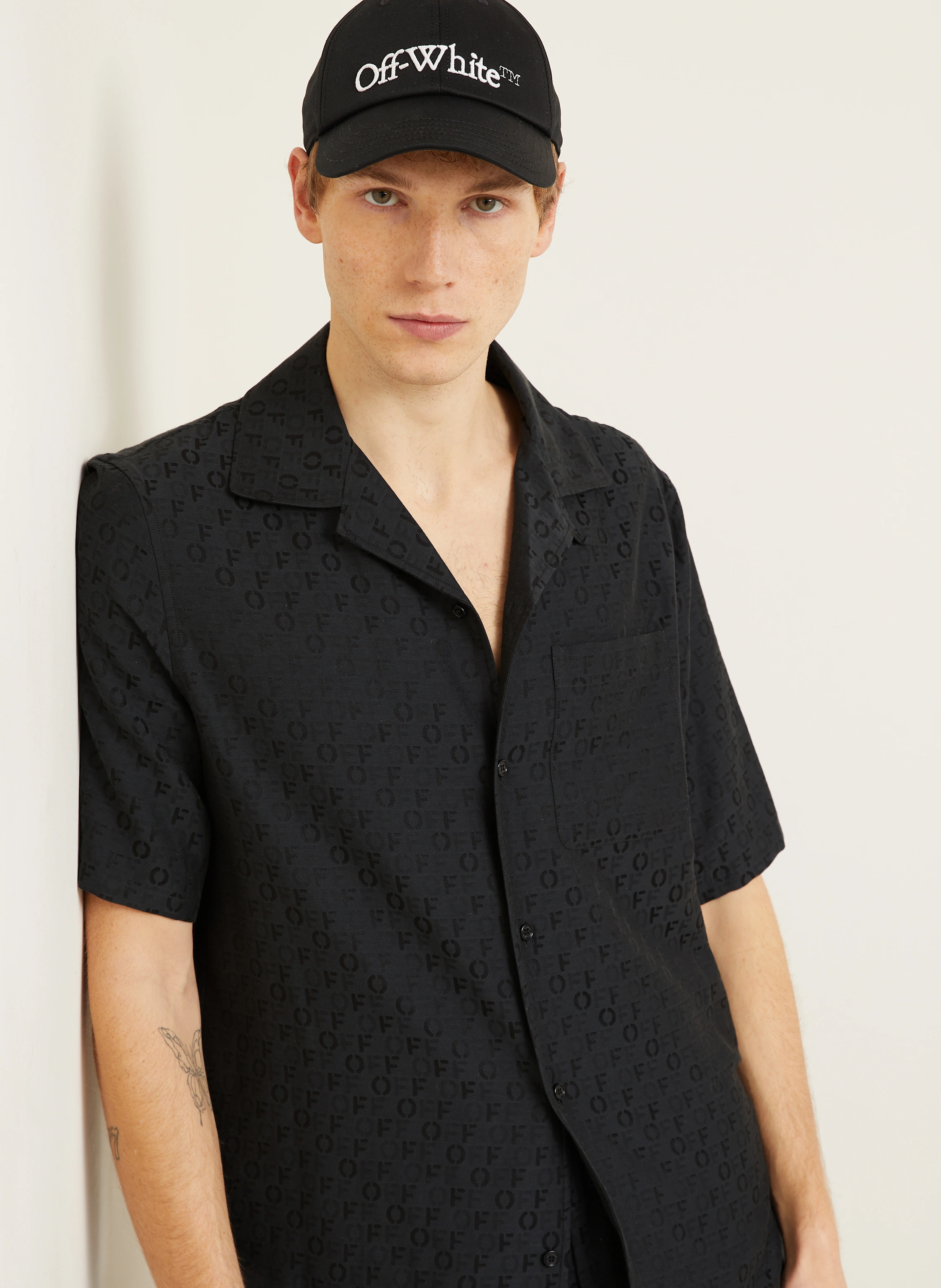 Off-White Resorthemd Regular Fit mit Seide