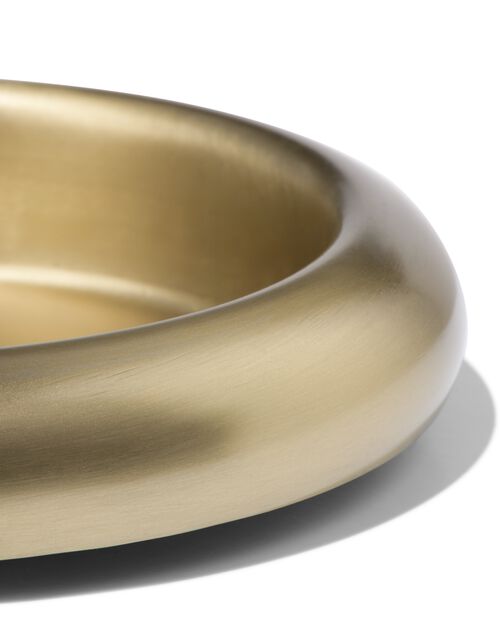 plateau porte-bougie Ø13cm métal doré