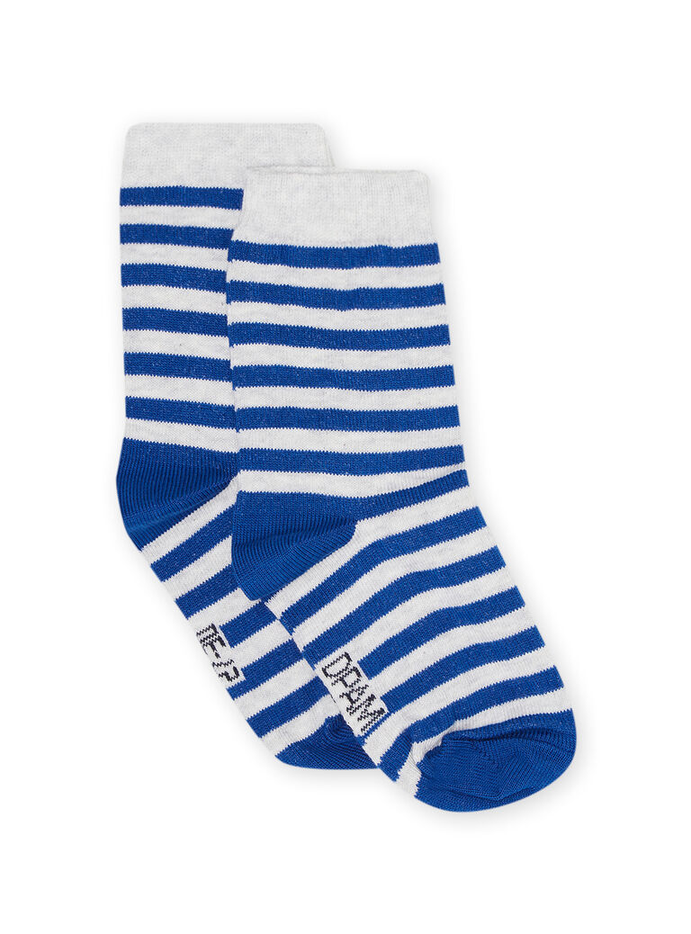Chaussettes bleu moyen enfant garçon