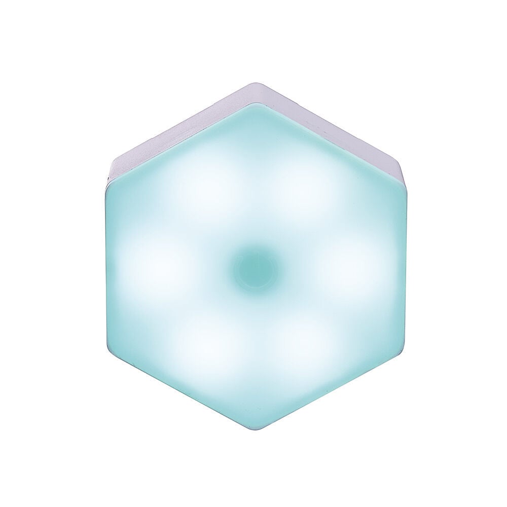 Lampe LED adhésive forme hexagone x3
