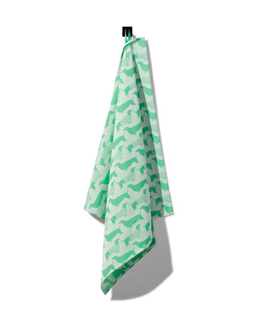 torchon 65x65 coton vert