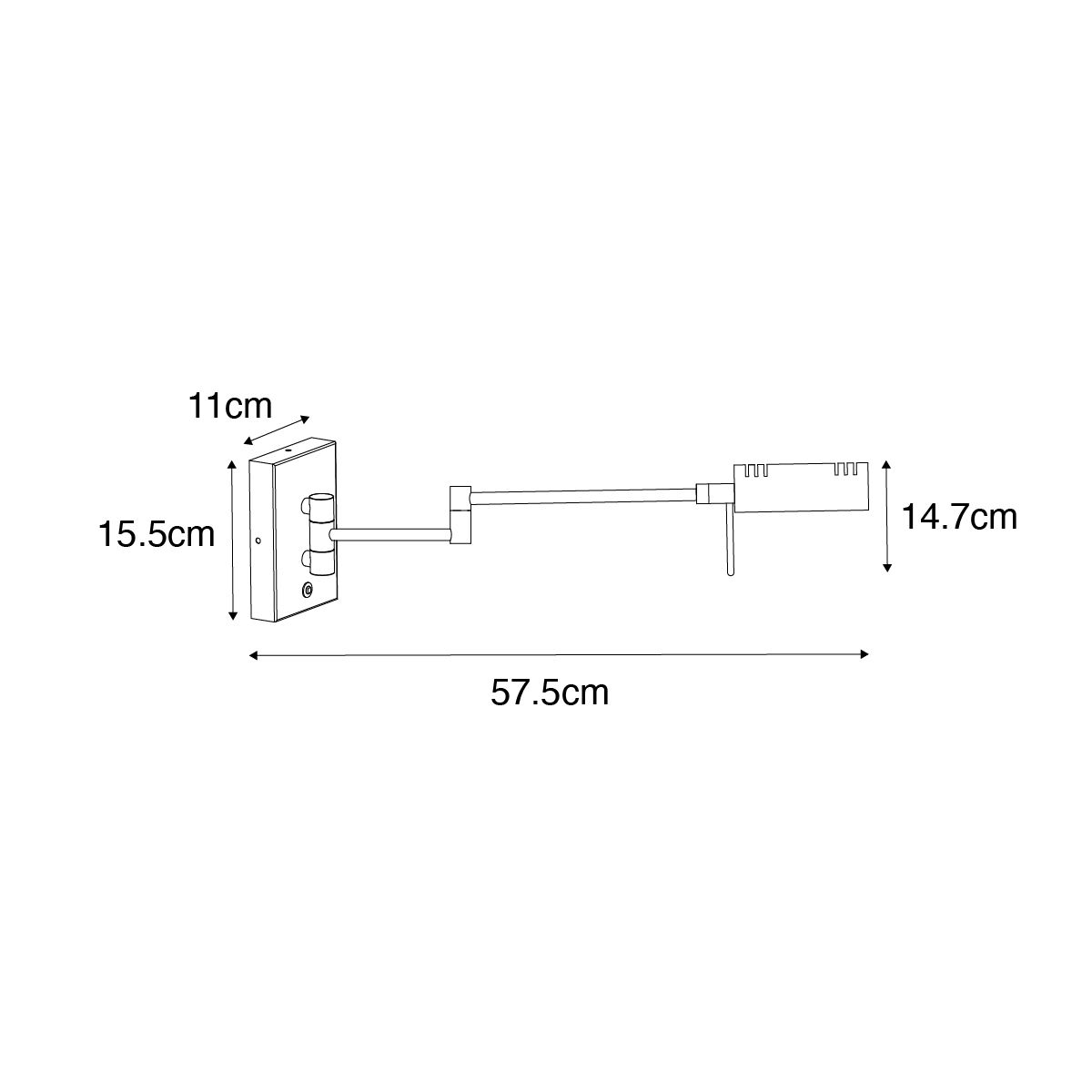 Design wandlamp messing incl. LED dimbaar - Notia