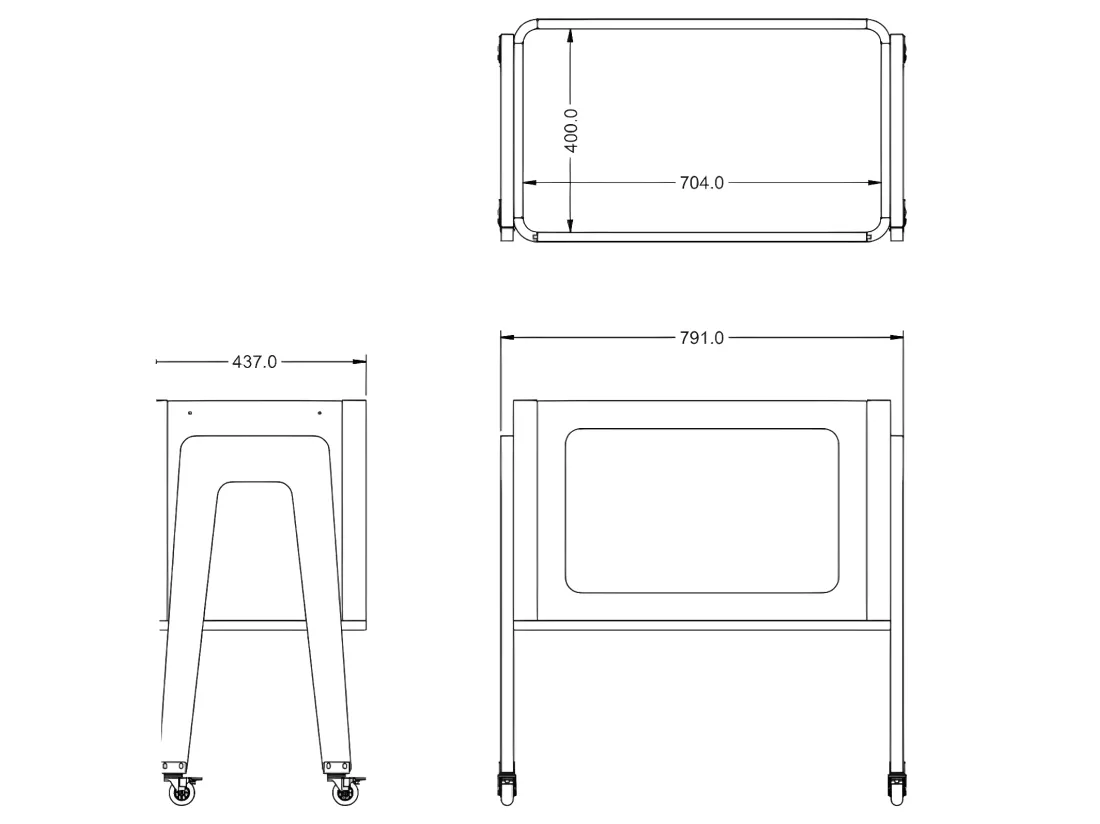 Berceau modulable 40x70 cm bois massif blanc ANDRÉA