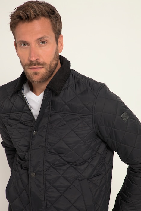 Steppjacke, Cordkragen, Zipper