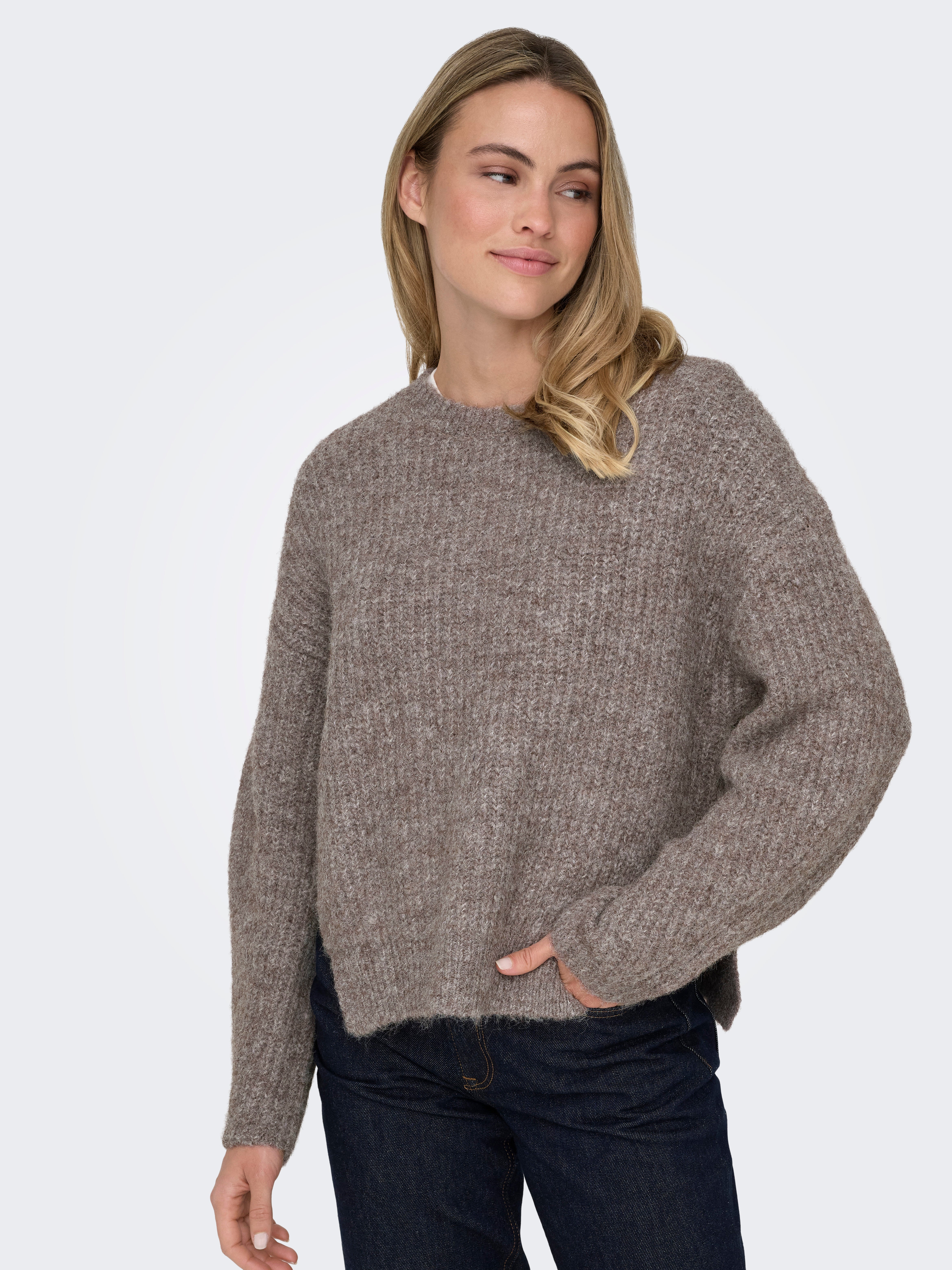 ONLMOON Strickpullover Chocolate Brown