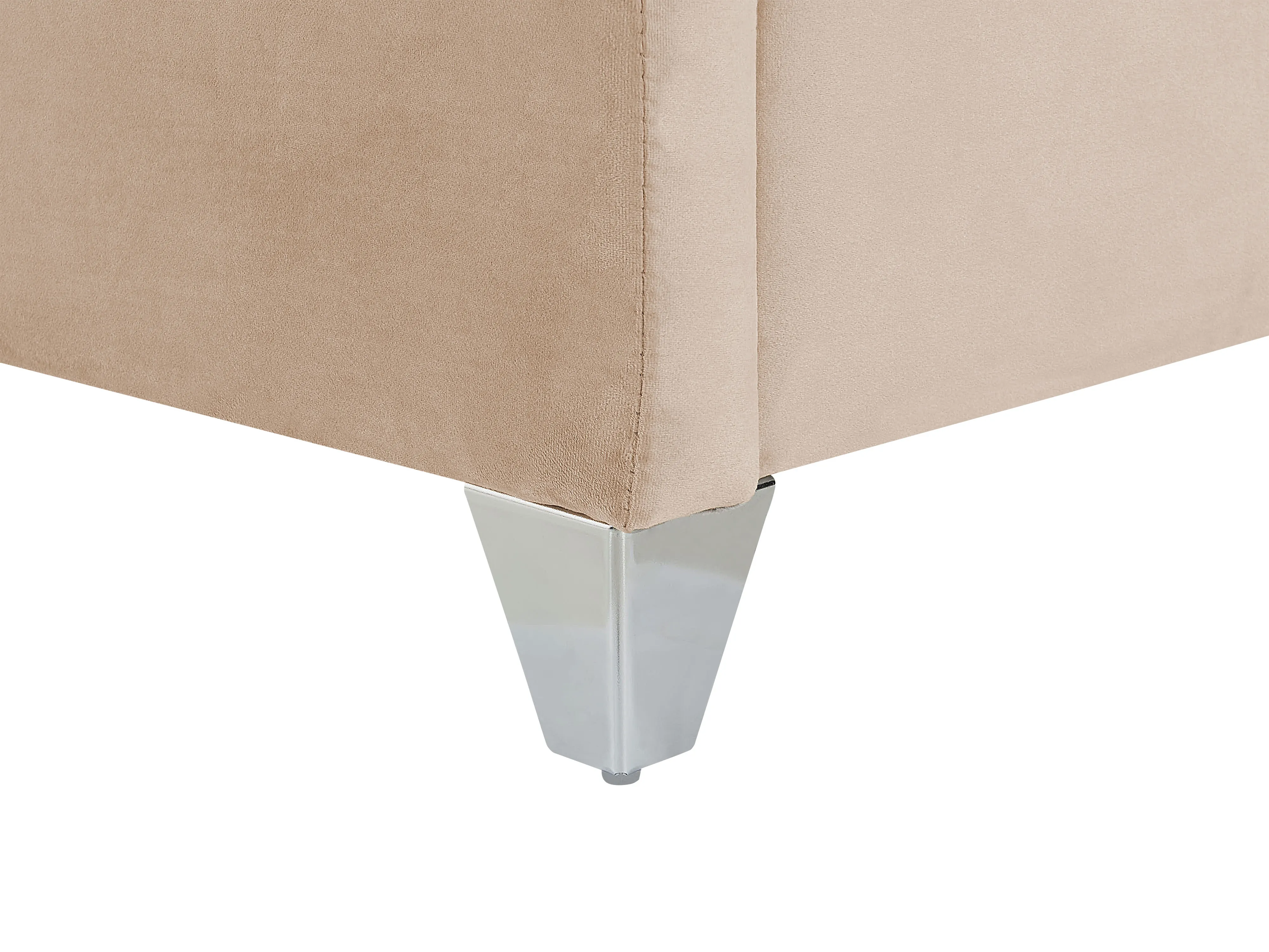 Bed Fluweel LUBBON 180 x 200 cm Beige