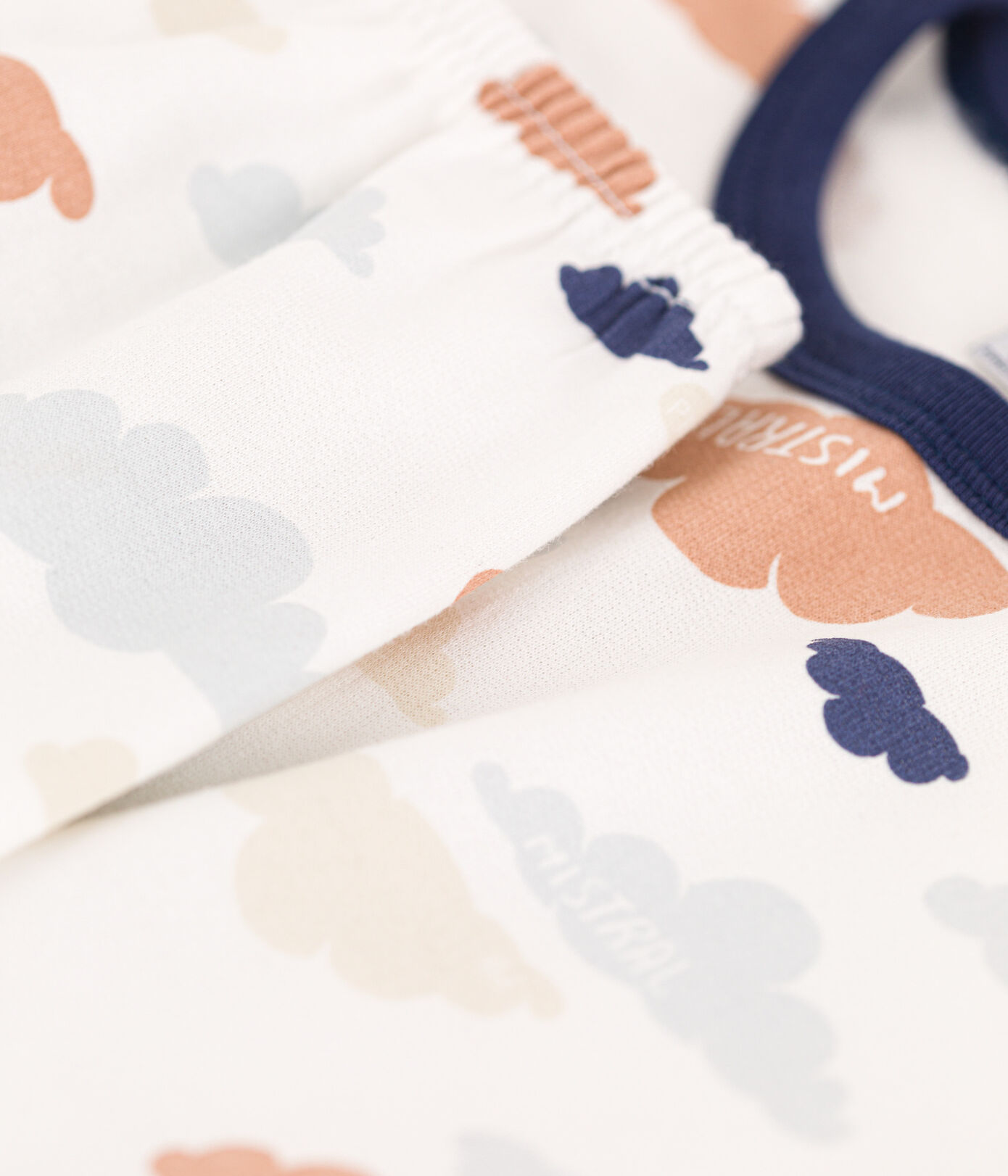 Pyjama nuages en molleton petite fille/petit garçon
