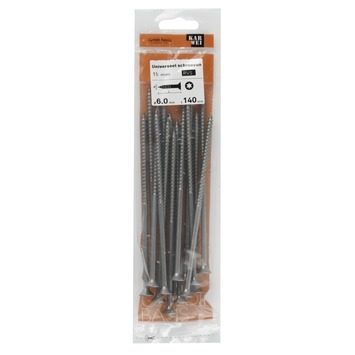 KARWEI unischroef platkop rvs 6x140 mm (15 stuks)
