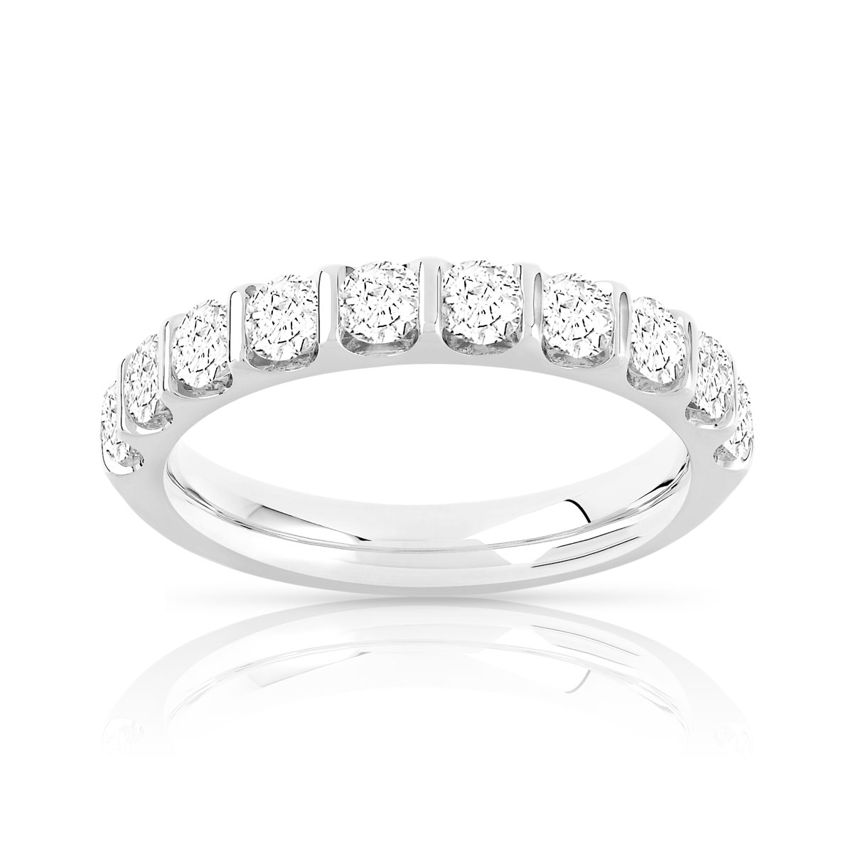 Alliance demi-tour or 750 blanc diamant H/P1