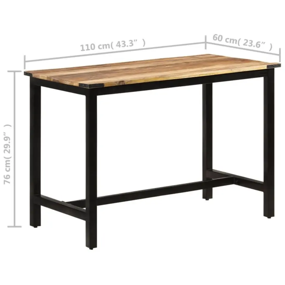 vidaXL - Eettafel - Bruin - Hout