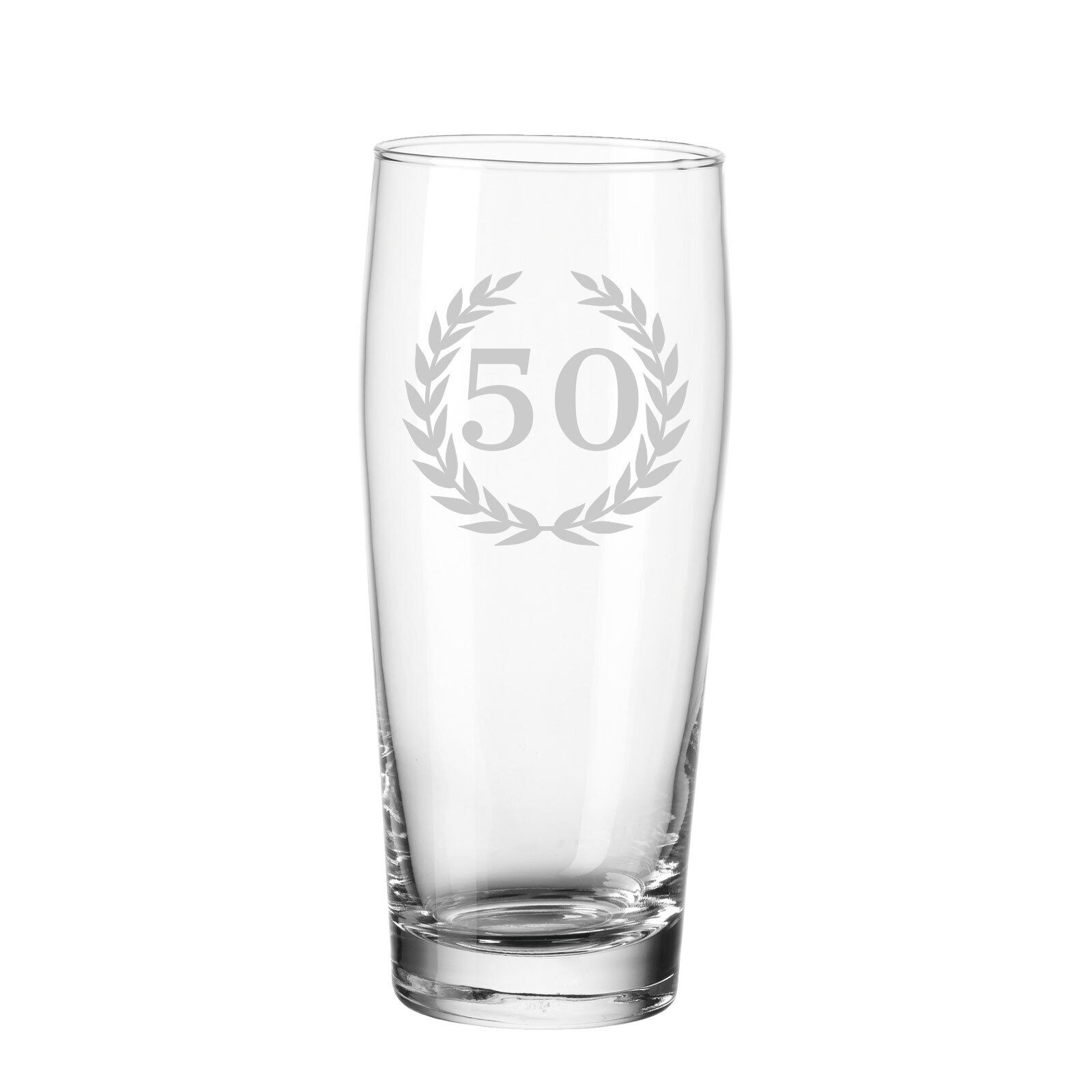 LUXENTU Willi Becher Bierglas mit Gravur 50. Jubiläum 0,5 l