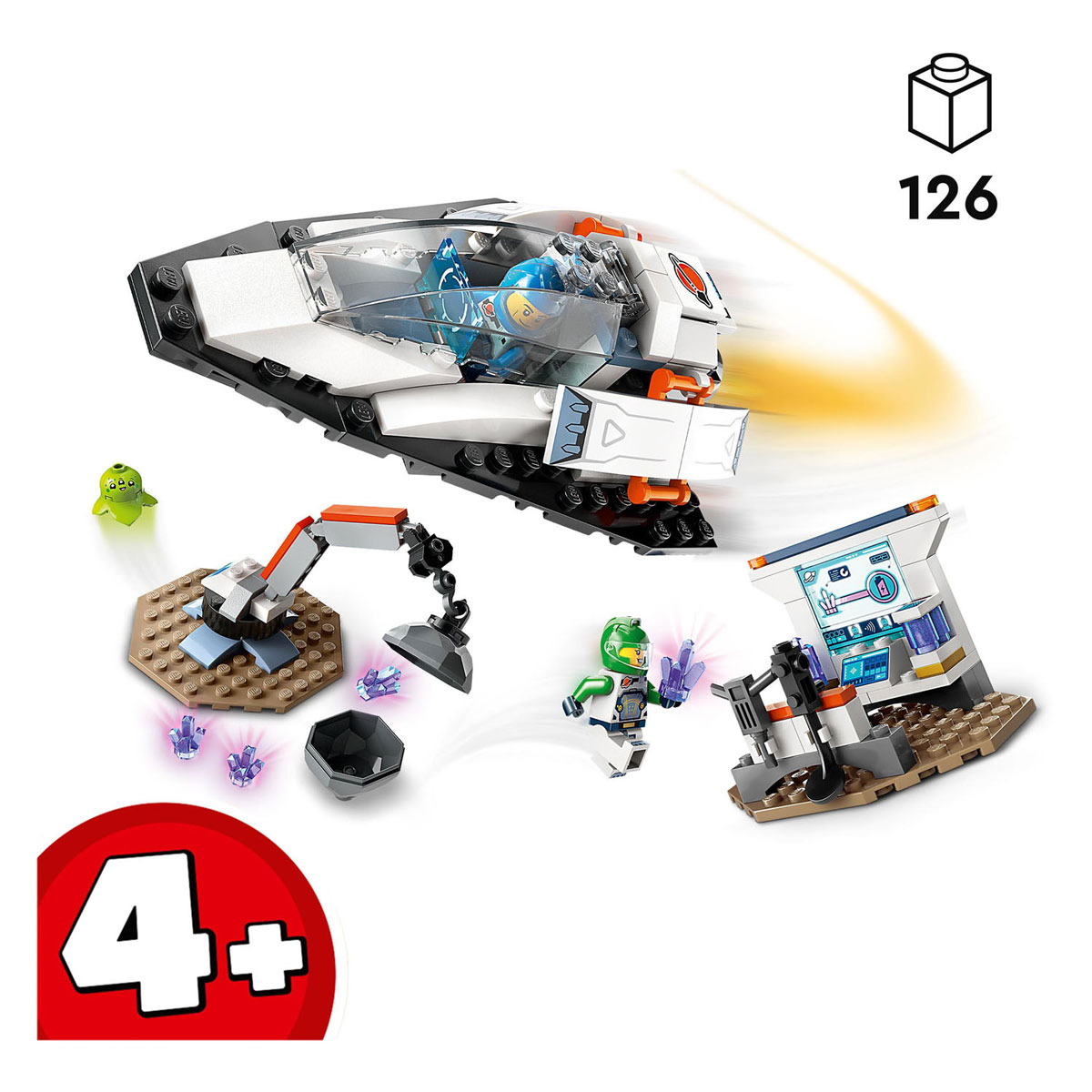 LEGO City 60429 Ruimteschip en Ontdekking Van Asteroide