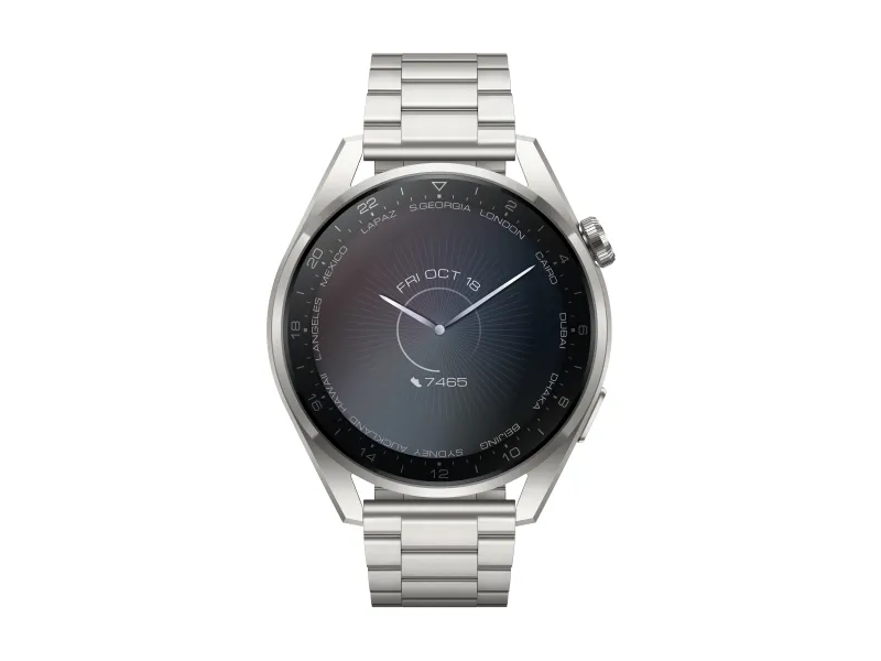 [OUTLET] - Huawei Watch 3 Pro - Elite Edition - 48 mm - sølv - smart ur med linkarmbånd - titanium - sølv - display 1.43