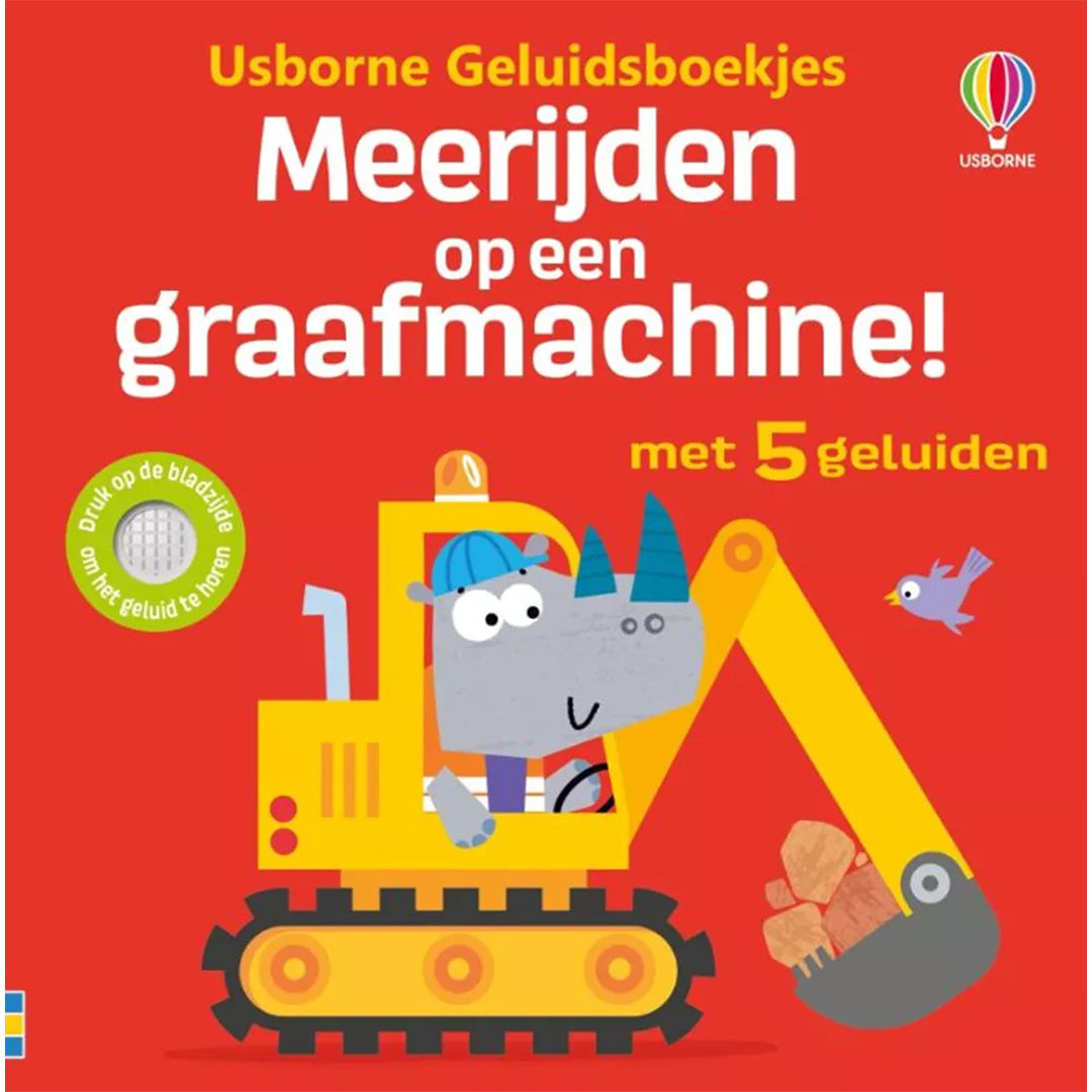 uitgeverij usborne meerijden op een graafmachine!