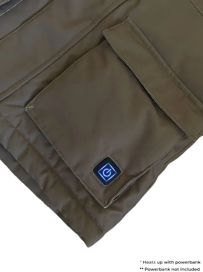 Mikk-Line Heating Jacket Parka Chocolate chip