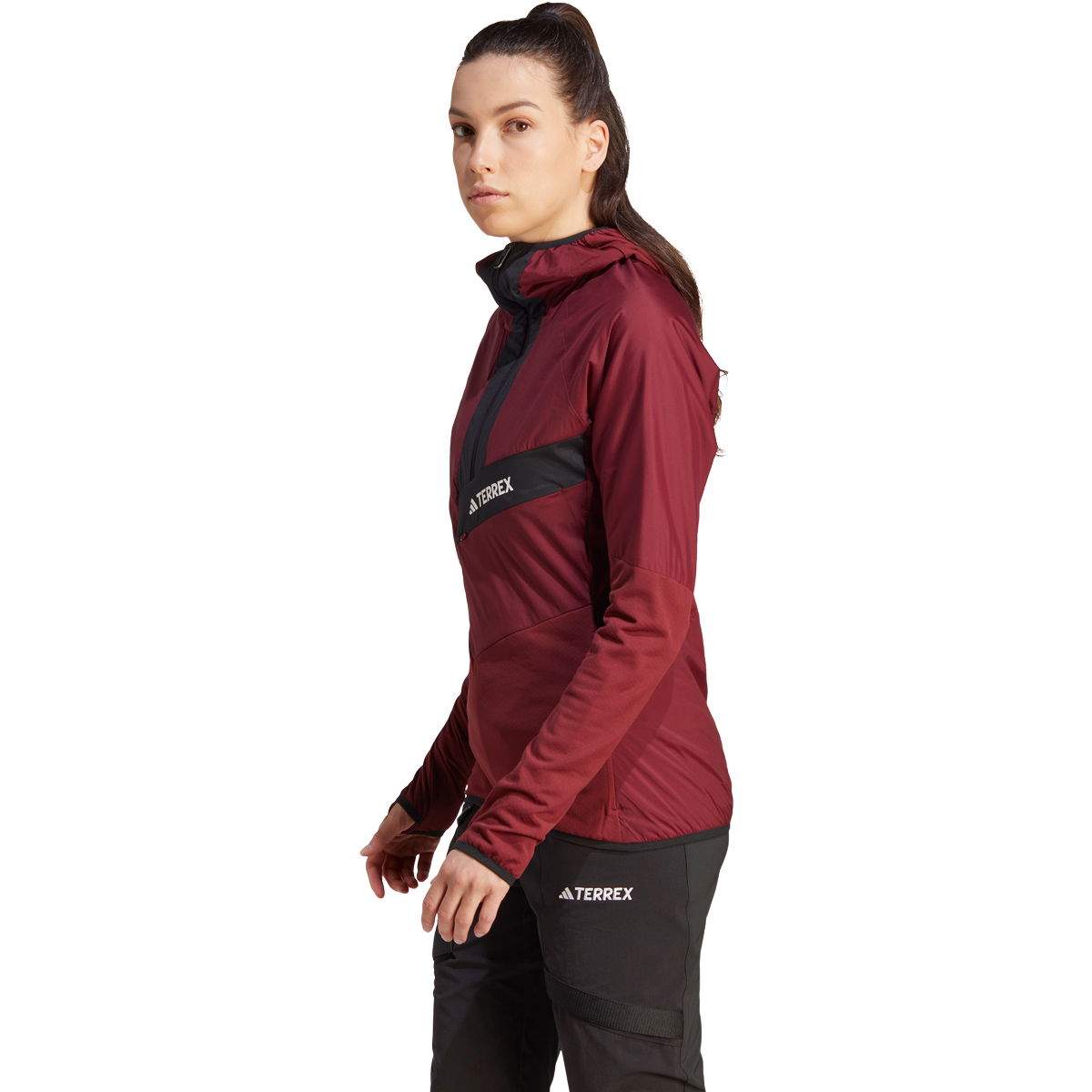 adidas Terrex Techrock Ultralight 1/2 Zip Fleece Hættetrøje Dame