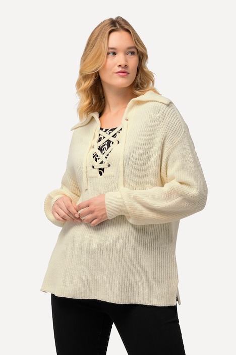 Pullover, Strukturstrick, Matrosenkragen, Langarm