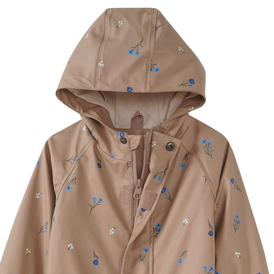 Topomini Pure Collection Baby Regenoverall mit recyceltem Material hellbraun