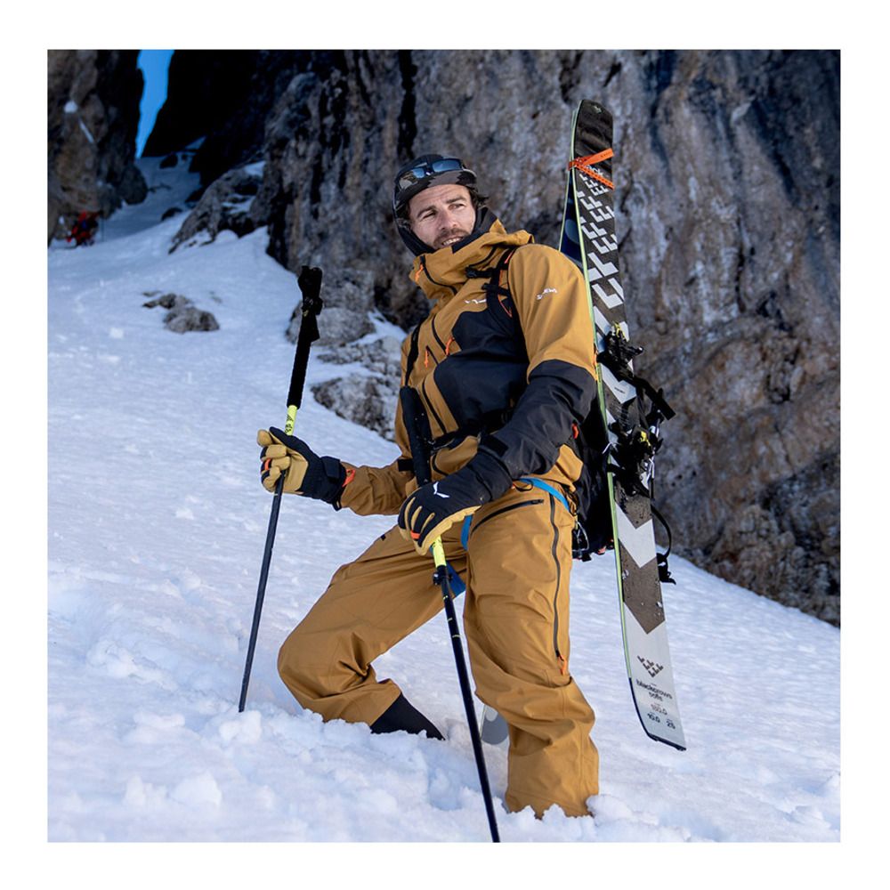 Salewa SELLA 3L POWERTEX - Pantalon ski Homme golden brown