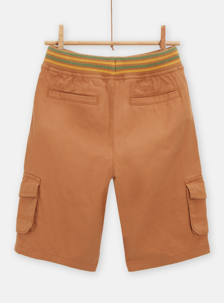 Bermuda marron clair utilitaire pour garçon