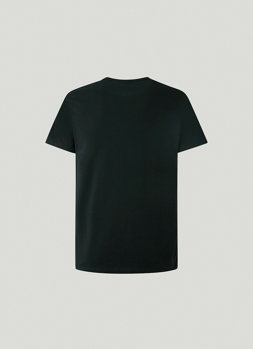 PEPE JEANS<br>Camiseta básica original com gola redonda e elastano