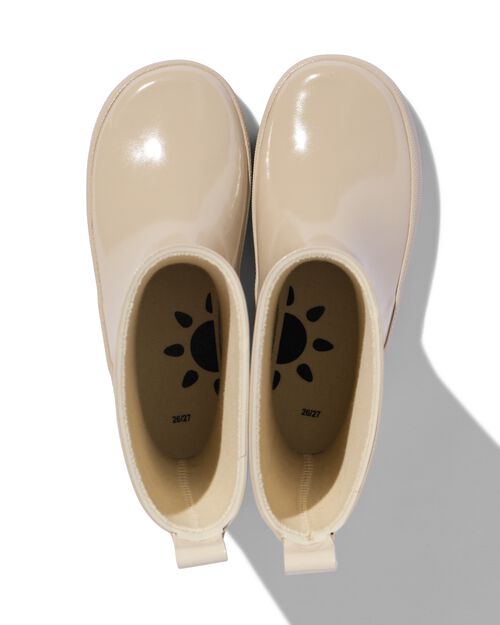bottes de pluie enfant caoutchouc beige
