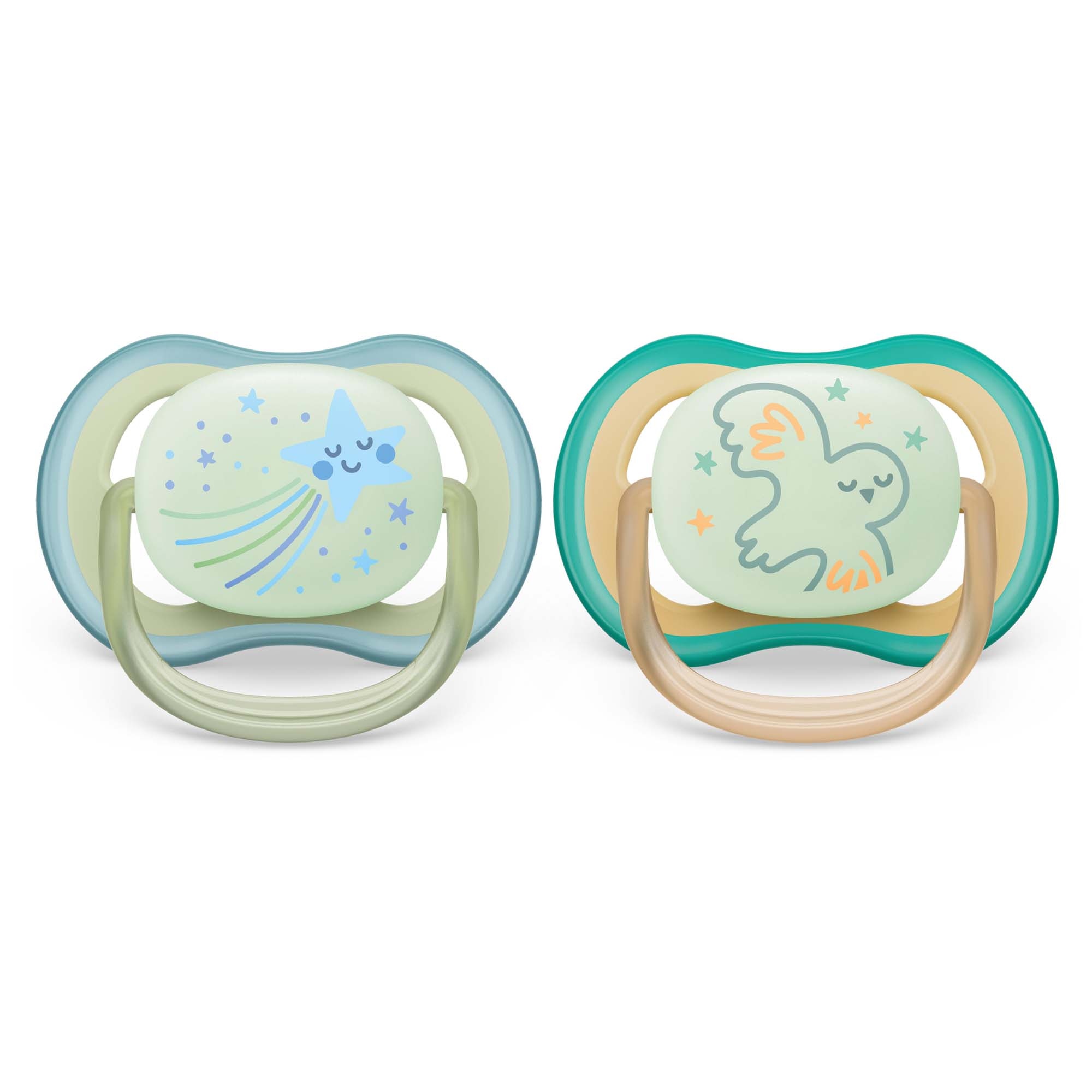 Philips Avent Ultra Air Night Fopspeen 0-6mnd 2-pack multi