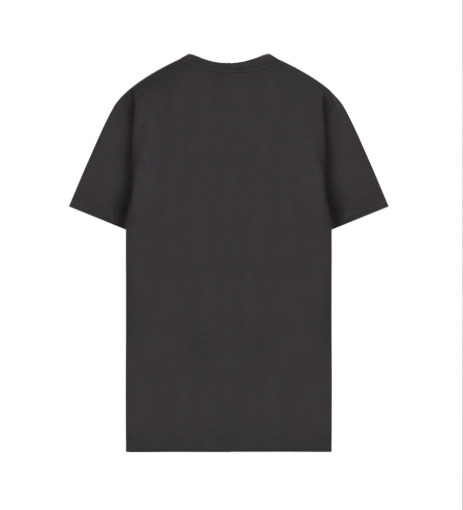 Camiseta regata cinza com logo listrado da BOSS