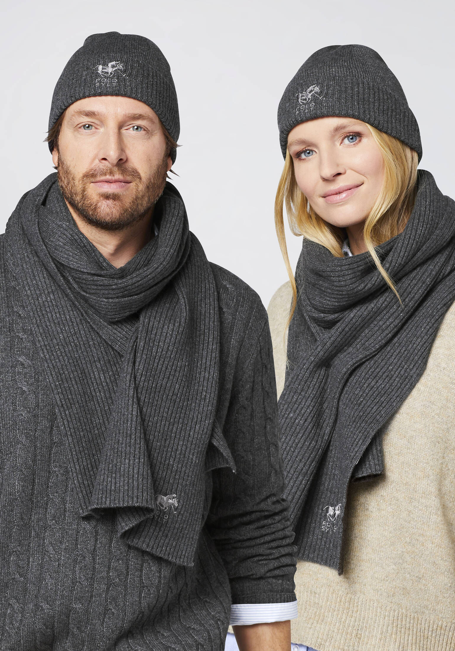 Polo Sylt| Schal mit Rippstruktur und Label-Stickerei