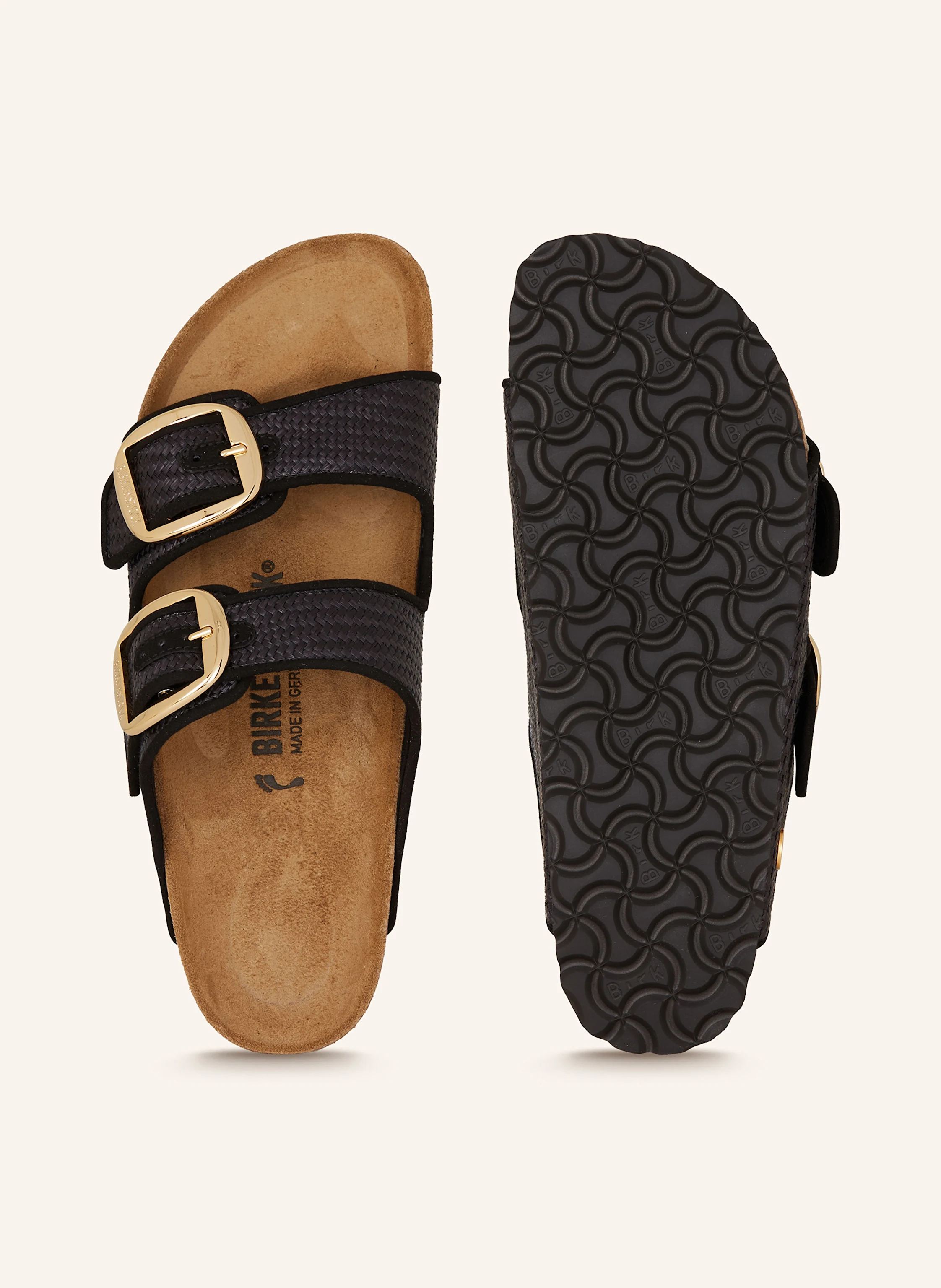 BIRKENSTOCK Pantoletten ARIZONA BIG BUCKLE RAFFIA