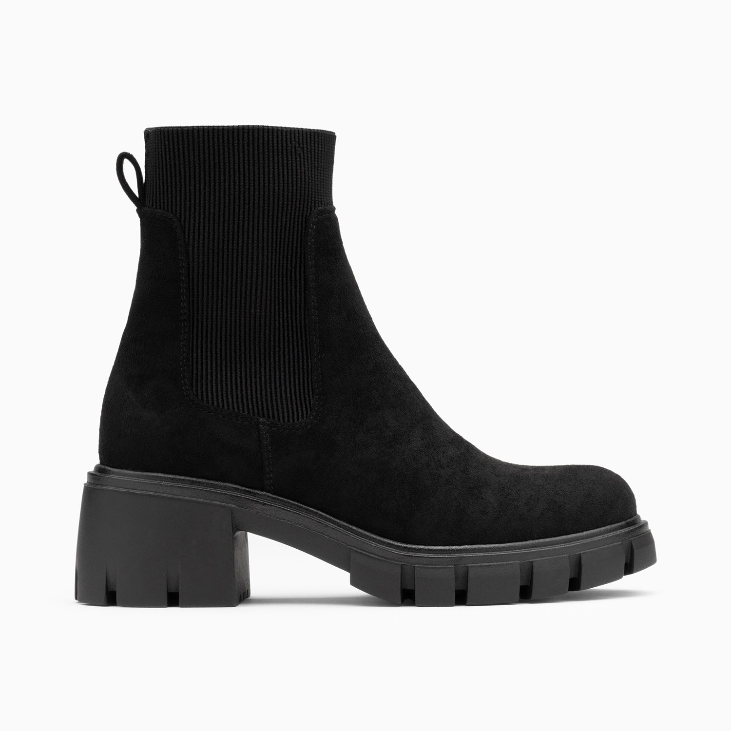 Bottines-Bottines Chelsea Valérie noires à talon cranté