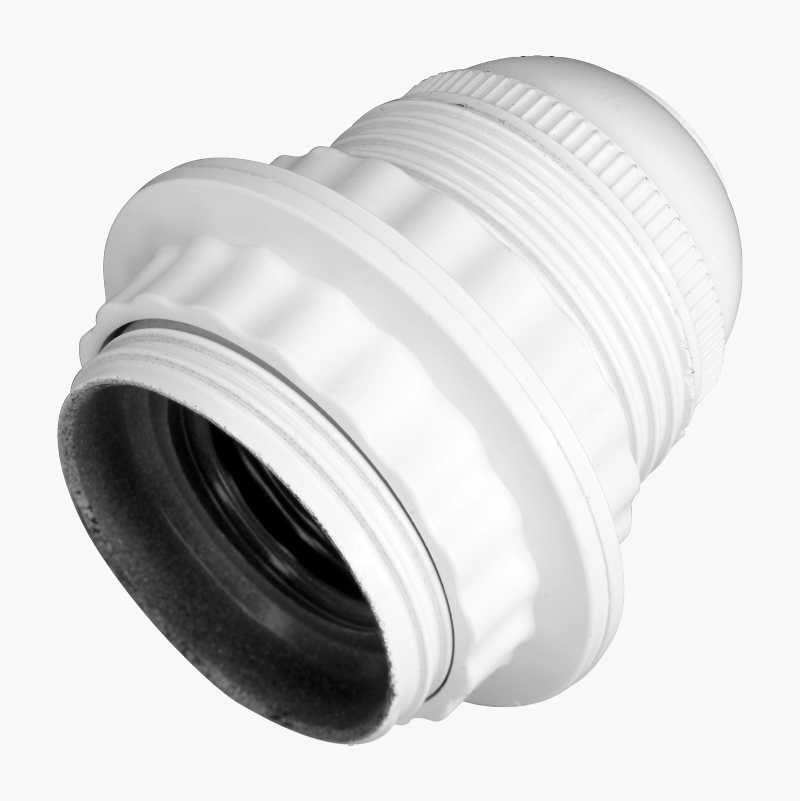 Lampeholder E27, skjermring, hvit