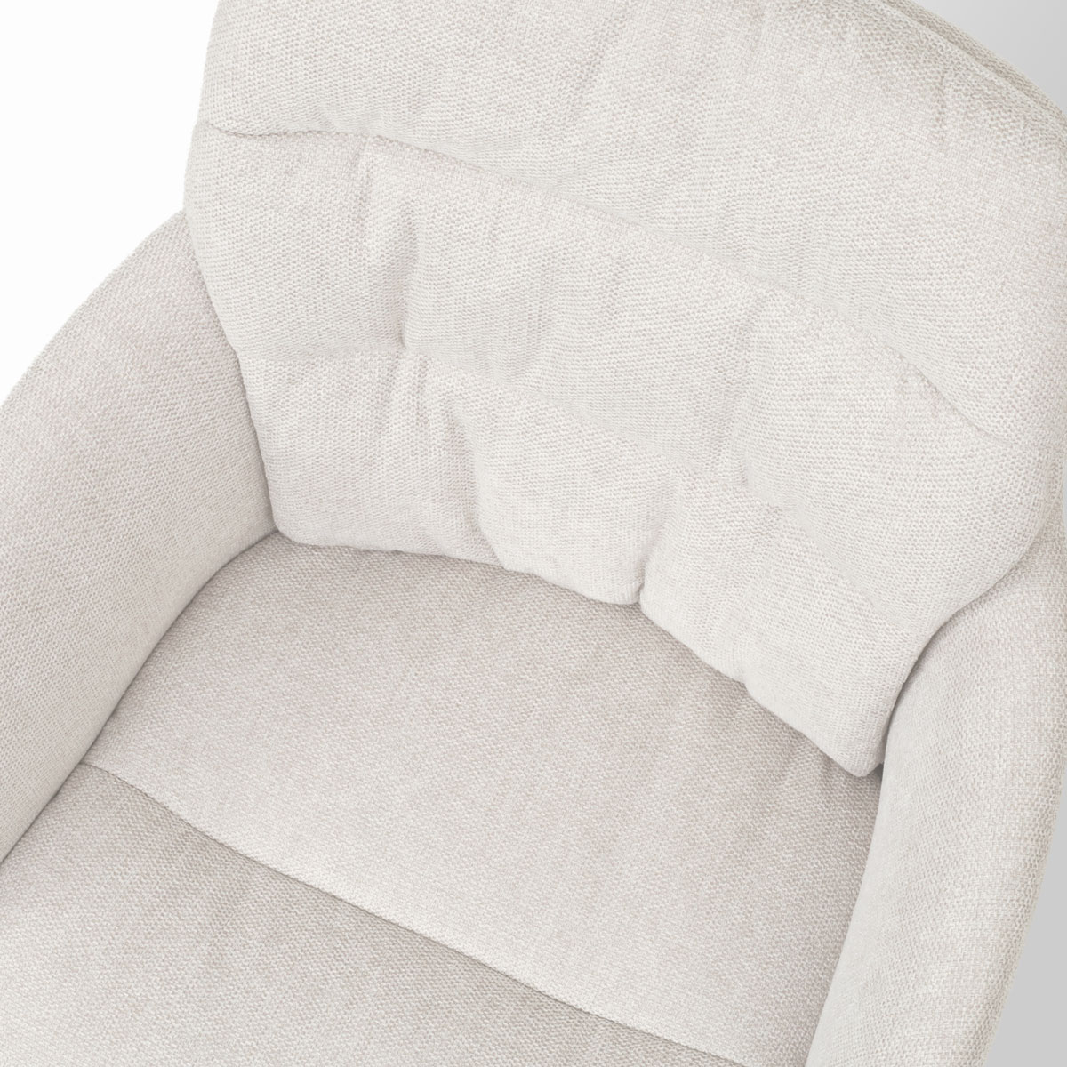 Eetkamerstoel Nola-Mia beige - wit onderstel