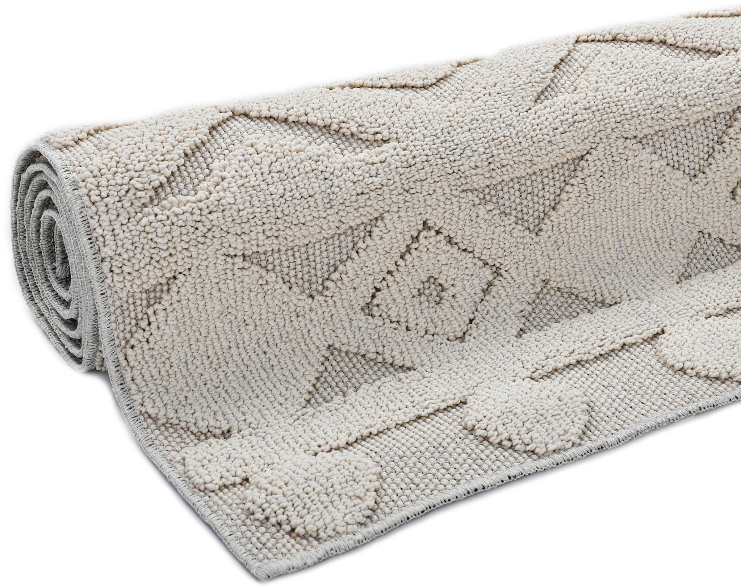 LeGer Home by Lena Gercke Teppich »Askja« rechteckig 18 mm Höhe mit Woll-Look, Hoch-Tief Effekt, Teppich im Boho Stil