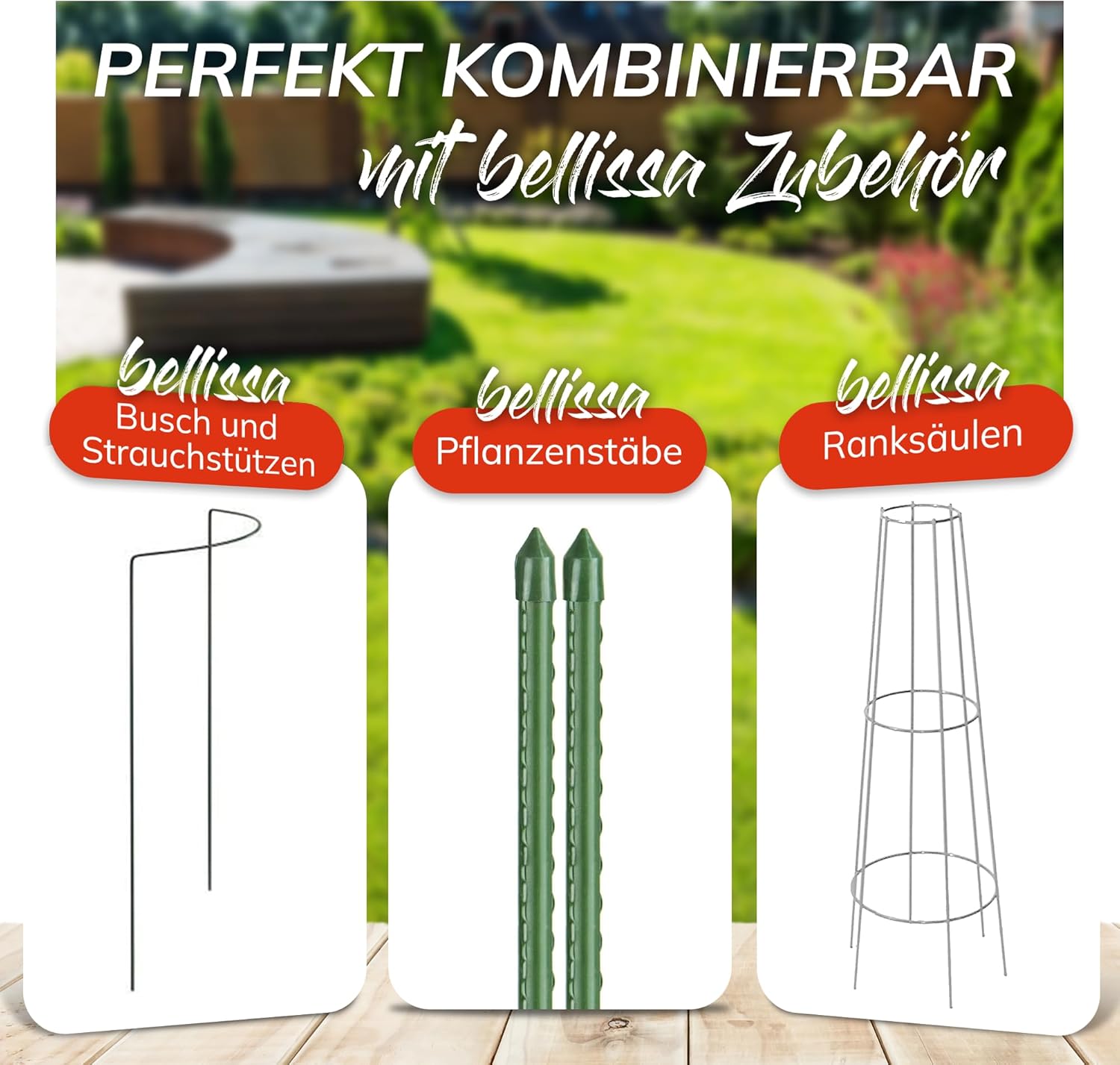 bellissa – Tomatenspirale Rankhilfe aus Aluminium 20er Set 150cm & Ø 12mm - Pflanzenstütze für Tomaten, Gurken etc. - Stabile Pflanzstäbe für Garten, Hochbeet & Töpfe – wetterfest & wiederverwendbar