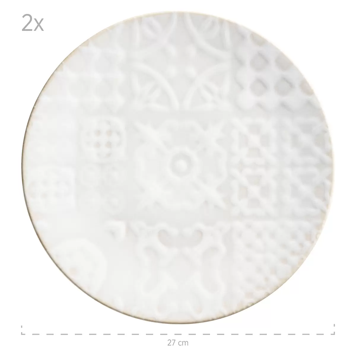 Kombiservice 8tlg. TRAD. TILES WEISS weiss