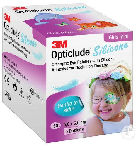 3M Opticlude Silicone Pansements Orthoptiques Girl Mini 50 Pièces