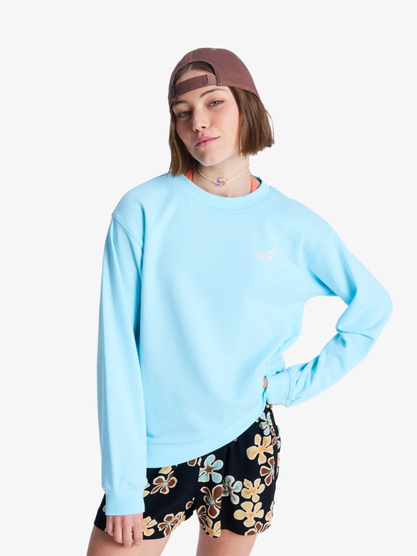 Surf Stoked Terry Vint Sweat Bleu Femme