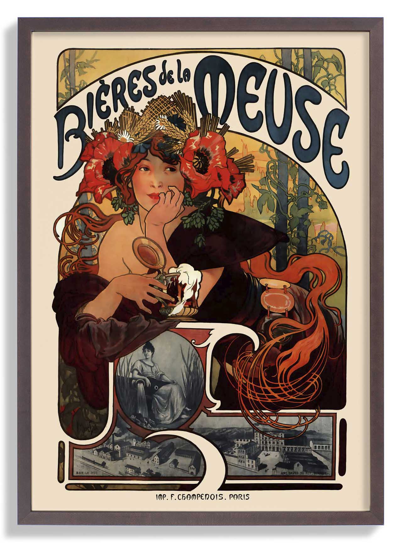 Bieres de la Meuse von Alphonse Mucha