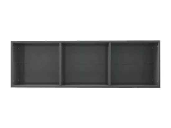 Bibliothèque/Meuble TV Gris brillant Bois d’ingénierie