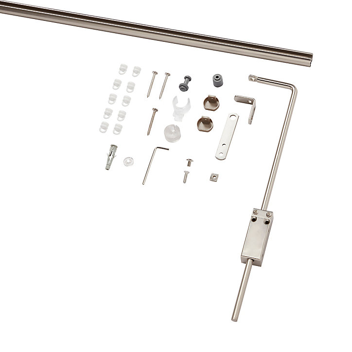 Kit de tringle à rideau pour porte Ikaria GoodHome 120 cm chrome