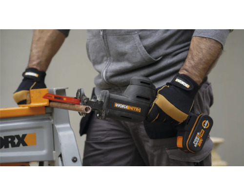 Worx Nitro 20V 2Ah snoerloze reciprozaag + GRATIS bonusartikel: 20V accu WA3644 (4,0Ah)