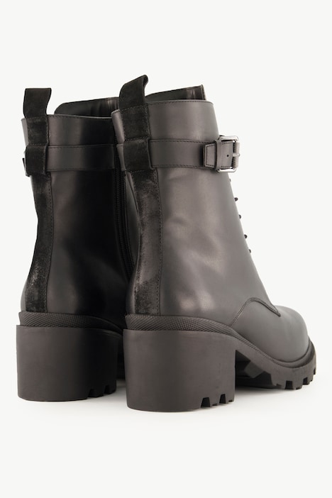 Leder-Stiefeletten, Schnürung, Weite H