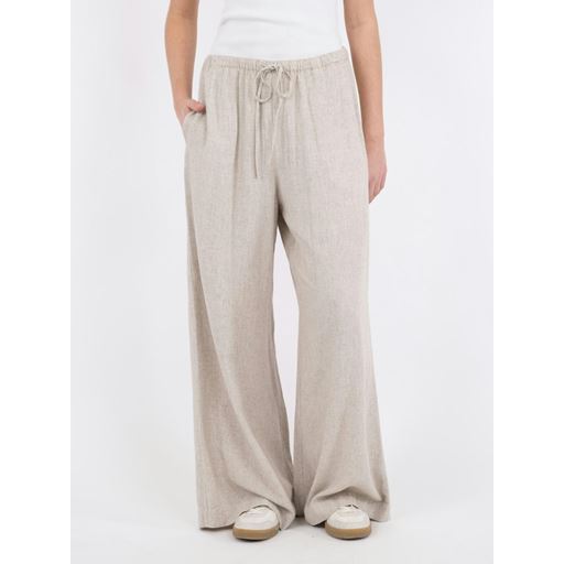 Neo Noir Lissabon Soft Linen Bukser, Sand, 34