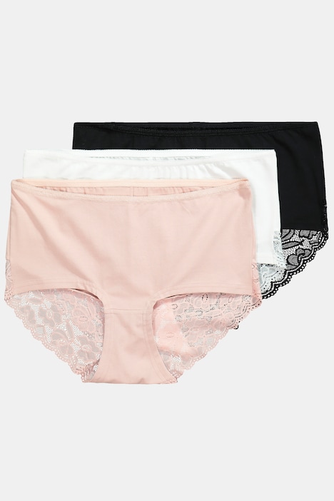 Hipster, 3er-Pack, Spitze hinten