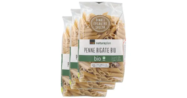 Naturaplan Bio Dinkel Penne Rigate 3x400g