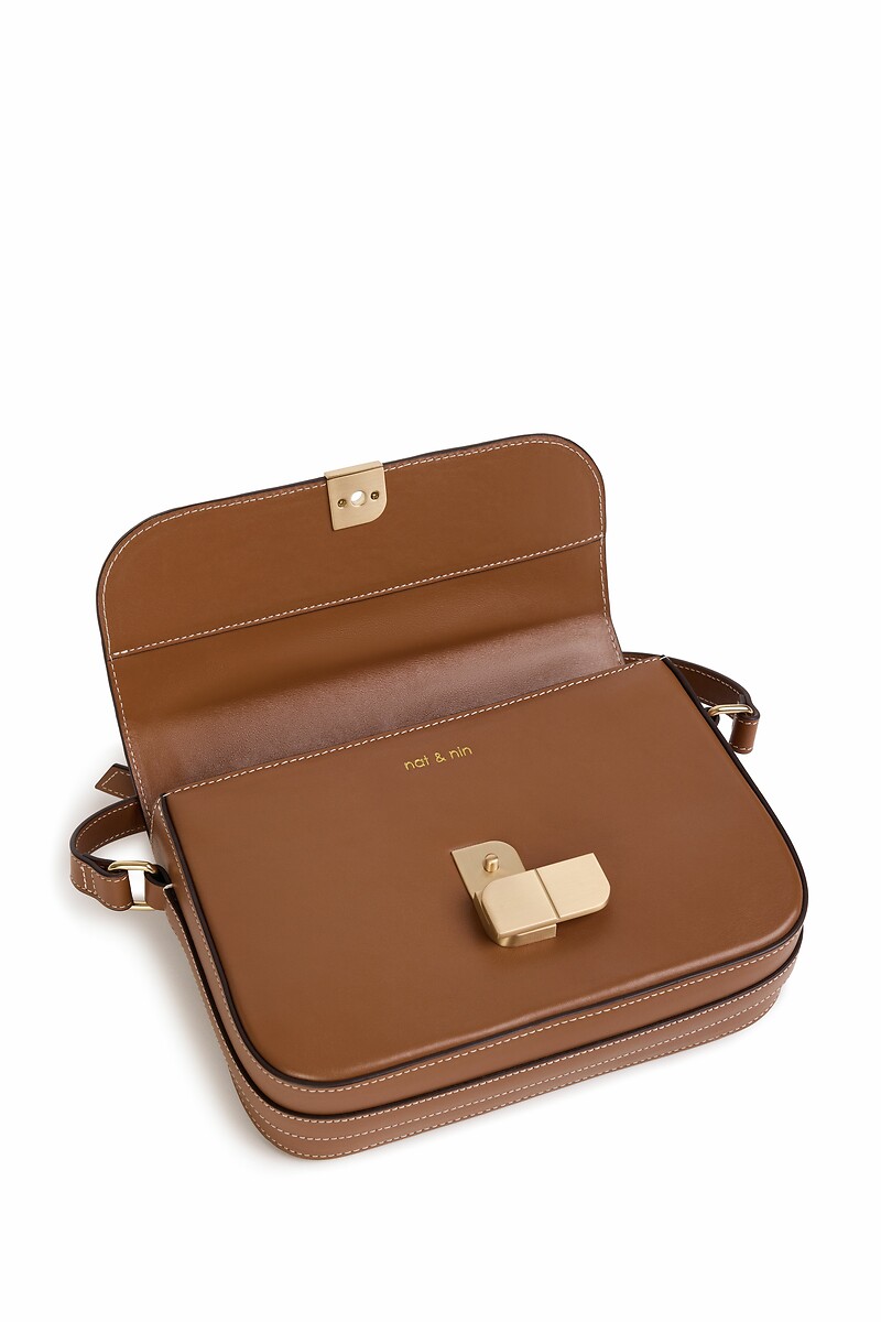 NAT & NIN<br>Bolsa de ombro de couro ALICE M