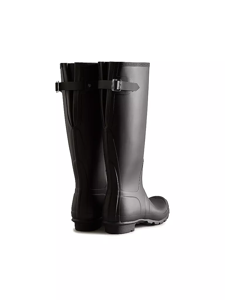 HUNTER BOOT Gummistiefel ORIGINAL TALL BACK ADJUSTABLE schwarz