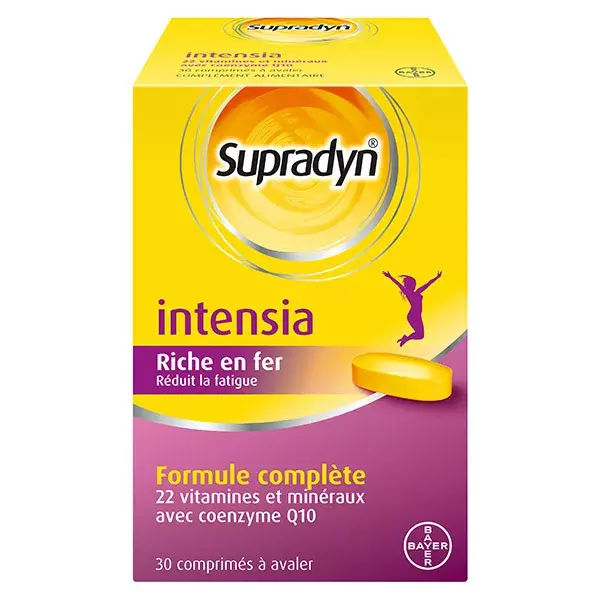 Supradyn Intensia Reduz a Fadiga Vitaminas Minerais e Ferro 30 comprimidos para engolir